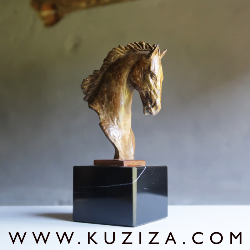 Bronzen beeldje paarden kado