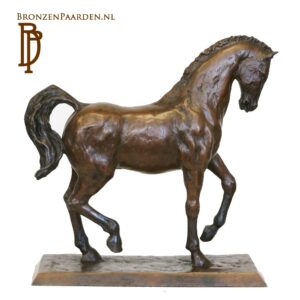 Bronzen paardenbeeld piaffe kopen